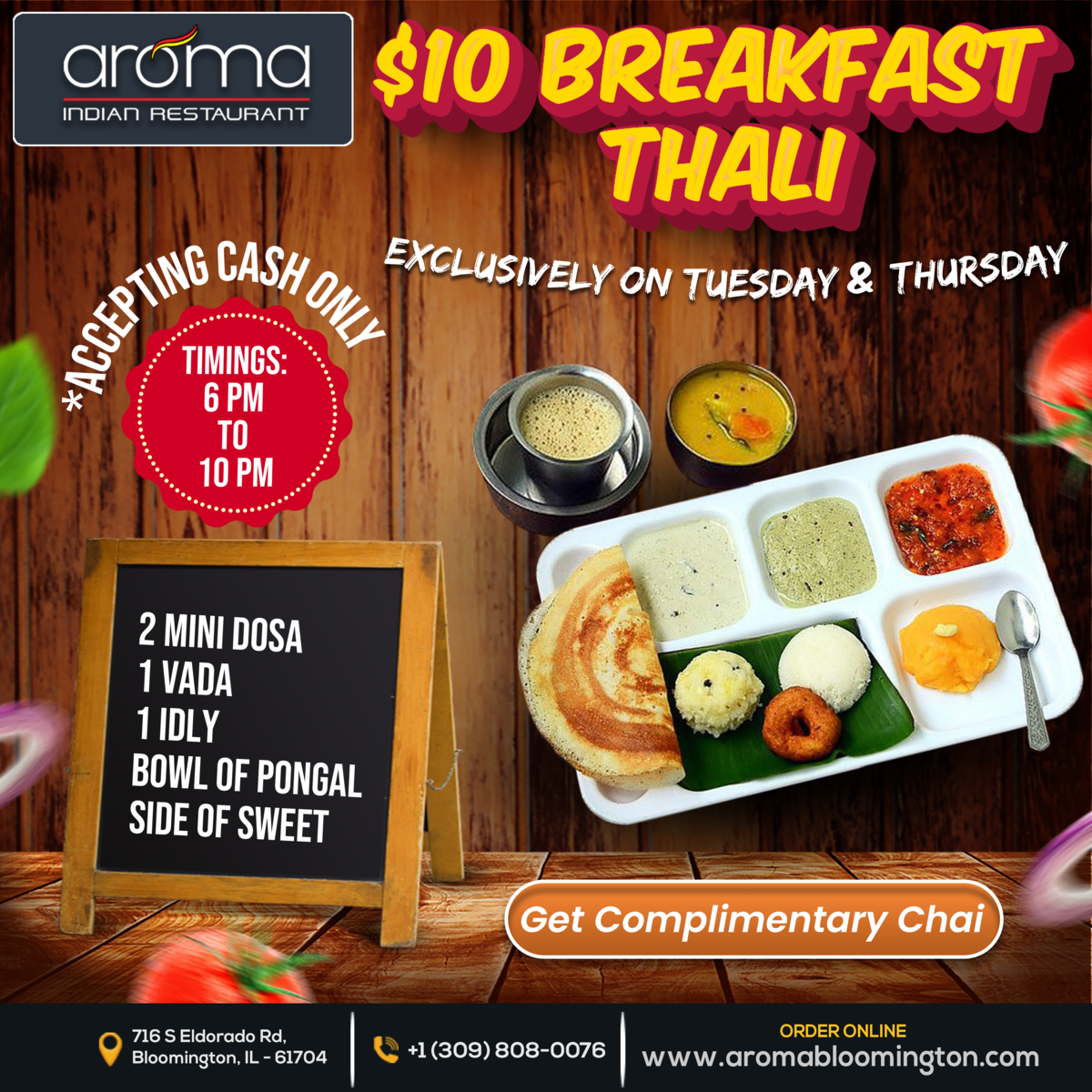 $10 Breakfast Thali